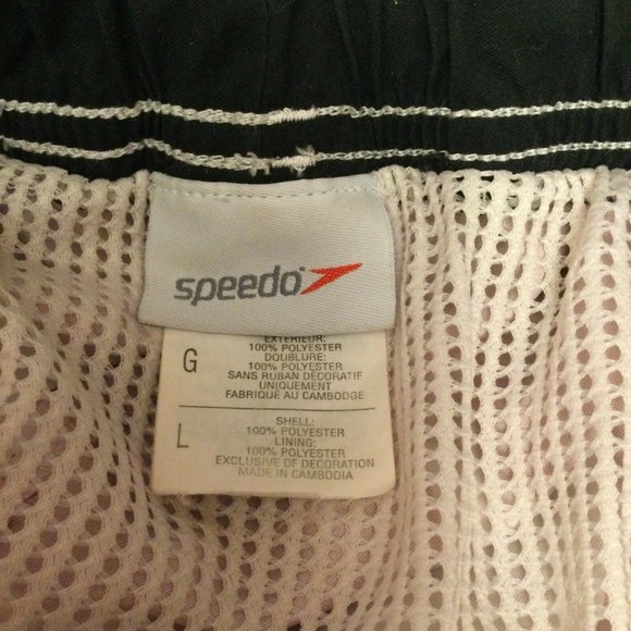 Speedo Mens Swim Trunks Board Shorts Size L Hawaiian Print red white - Picture 4 of 8